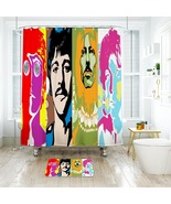 The Beatles 001 Shower Curtain Bath Mat Bathroom Waterproof Decorative - £18.07 GBP+