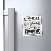 Camping Enthusiasts Magnet! (Black, White, Vinyl Magnetic Backing, Three... - £8.20 GBP+