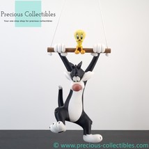 Extremely rare! Vintage Tweety Bird and Sylvester Cat Rutten Trapeze Statue - £704.03 GBP