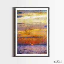 Premium Art Print One Sunset in Puerto Vallarta in Watercolors, by Dreamframer A - £31.23 GBP+