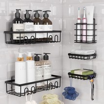 5-Pack Shelves Adhesive Shower Organizer No Drilling Rustproof Shower Or... - £29.54 GBP