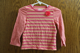 Circo Pink and Orange Striped Girls Long Sleeve T-Shirt - Size 18 Months - $8.99