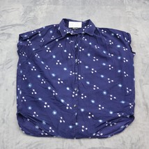 Madewell Shirt Womens S Blue Polka Dots Short Sleeve Button Up Collared Blouse - £20.23 GBP