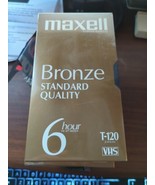 6 Sealed Maxell VHS T-120 6 Hour Tapes Bronze Standard Quality Video Tap... - $326.89 MXN