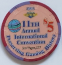 Tropicana Hotel Las Vegas $5 Ltd Edtn 2003 11th Annual Intl Convention Chip - $19.95