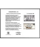 USPS PS37 Souvenir Cards, Nordposta&#39;81,  US  &amp; Germany sailing ship stam... - €3,88 EUR