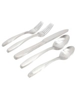 Gibson Home Karlton 20 Piece Stainless Steel Flatware Set in Matte Silver - $1,695.32 MXN