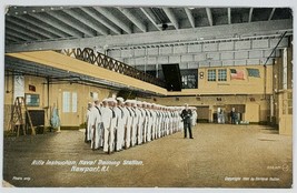 Newport RI Rifle Instruction  Naval Training Station Postcard K9 - £4.62 GBP