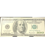 2006A,  Big Head 100 Dollar Bill # KD07938062B Circulated Crisp - $2,870.29 MXN
