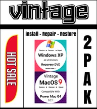 Windows Xp All Versions Recovery Reinstall Restore Vintage 2pk With OS9 ... - $24.99