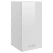 Hanging Cabinet High Gloss White 29.5x31x60 cm Engineered Wood - £27.21 GBP