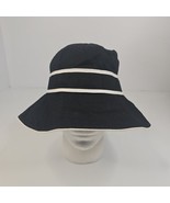 JHats Black &amp; White Bucket Hat Ribbon Strip One Size Women&#39;s Summer Class - $20.11 CAD