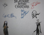 The Nightmare Before Christmas Signed Fim Movie Screenplay Script X9 Aut... - $19.99