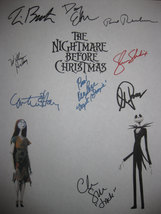 The Nightmare Before Christmas Signed Fim Movie Screenplay Script X9 Aut... - $19.99