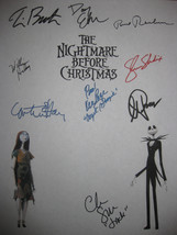 The Nightmare Before Christmas Signed Fim Movie Screenplay Script X9 Autographs  - £16.07 GBP