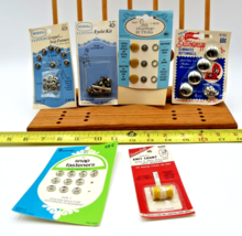 Sewing Notions Lot fasteners, eyelets + Bicentennial Liberty Bell Patch - £15.69 GBP