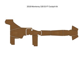 2018 Monterey 328 SS FT Cockpit Pad Boat EVA Foam Faux Teak Deck Floor Mat - £729.95 GBP