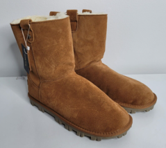 Tommy Bahama Womens Brown Suede Leather Sherpa Lined Boots Size 10 AFET - £33.68 GBP