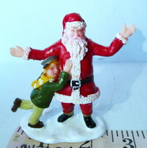 Lemax Father Christmas Santa Claus Boy Hugs Village Figurine 2006 - £15.53 GBP