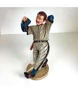 12.5” Peter Mook Signed Ceramic Baseball Player Swinging Bat Figure Stat... - $170.96 CAD