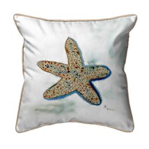 Betsy Drake Betsy&#39;s Starfish Extra Large 22 X 22 Indoor Outdoor White Pillow - £55.38 GBP