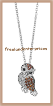 Necklace Autumnal Charms Pendant &quot;OWL&quot; ~ Circa 2022 ~ New In Box ~ Avon ~ - £15.56 GBP