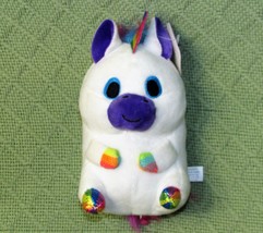 Belly Buddies Rainbow Unicorn Plush 6&quot; Stuffed Animal Nanco White With Hang Tag - £6.34 GBP