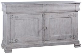 Sideboard Philippe Pickled Antique White Wood Distressed Cremone 2 Door 2 Drawer - £2,331.59 GBP