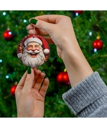 Santa Christmas Ceramic Ornament, Christmas Gift For Family, Holiday Tre... - £6.32 GBP