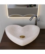 Heart Shaped Quartz Crystal Sink Hand Carved Luxury Wash Basin Spa Inter... - $761.03 CAD+