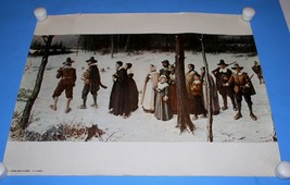 G. H. Boughton Pilgrims Going To Church Lithograph Print No. 101 Vintage 16&quot;X20&quot; - £31.96 GBP