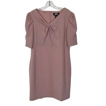 NWT DKNY Womens Size 14 Blush Pink Knot Front Stretch Crepe Mini Dress NEW - $39.19