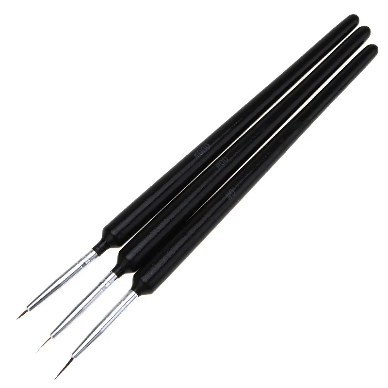 Ezone 3pcs fine hook line pen paint brush differebt size brush line drawing pen for oil thumb200