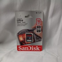 NEW SanDisk 16GB Class 10 Ultra SDHC Card Camera Memory Photos Video Files - £8.68 GBP