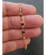 Rhinestone Goldtone 9&quot; Chain Bracelet or Ankle Braclet - $7.92