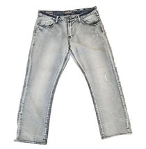 Projek Raw Mens Jeans Slim Fit Light Blue Washed Size 36 X30 - £16.30 GBP