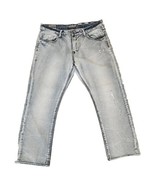 Projek Raw Mens Jeans Slim Fit Light Blue Washed Size 36 X30 - £16.31 GBP