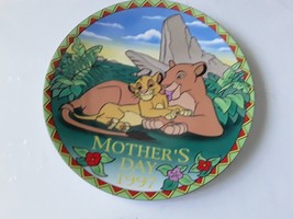 1997 Mother's Day Plate Disney "Lion King" Simba "A Mother's Love" Grolier USA - $8.00