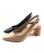 Vince Camuto Hamden Leather Mid Heel Pointed Toe Slingback Pump Choose S... - $99.00