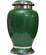 At Peace Memorials Hotep Green Adult Urn for Ashes - $129.99