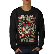 Wellcoda Biker Skull Family Mens Sweatshirt, Patriot Casual Pullover Jumper - £23.73 GBP+