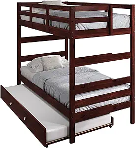 Donco Kids Promo Shaker Twin Over Twin Cappuccino Bunkbed with Trundle - $704.99