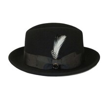 Men Bruno Capelo Hat Australian Wool Crushable Center Dent CHICAGO CH300 Black image 4