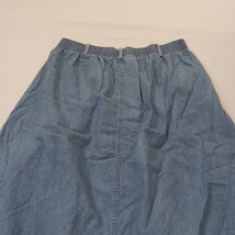 Capacity RN#82127 Blue Front Button Cotton Pleated Skirt Pockets Size Medium image 13