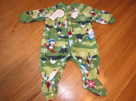 The Children&#39;s Place Baby Girls Footie PJ sleepwear 0-3 months green NWT*^ - £3.25 GBP