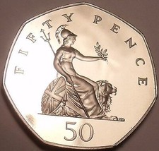 Großbritannien 50 Pence, 1997 Cameo Beweis ~ Kleine Typ ~ 70,000 Minted - $13.38