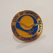 City of Myrtle Beach South Carolina SC Round Lapel Hat Pin Travel Souvenir - £15.39 GBP