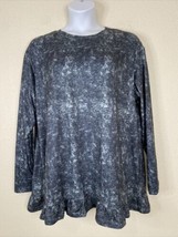 Misslook Womens Plus Size 3XL Slate Knit Ruffle Hem Blouse Long Sleeve - £8.98 GBP