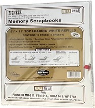 Pioneer Memory Scrapbooks Refill RW-85 white 5 Sheets 10 Pages 8.5&quot; x 11... - $9.99