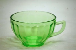 Vintage 1930&#39;s Hostess Green by Federal 2-3/8&quot; Cup Depression Glass Wide Panel - £7.00 GBP